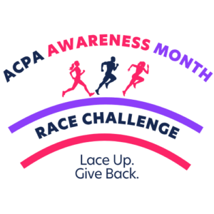 Logo promoting the ACPA Awareness Month Race Challenge.