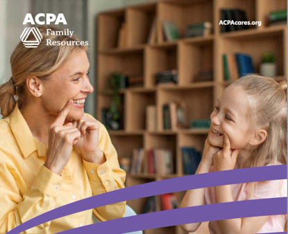Woman and girl practicing speech together
