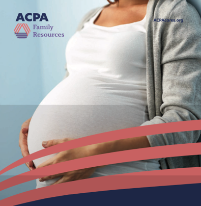Pregnant woman holding her belly